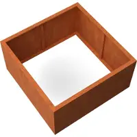 Geroba Artesa Rechthoekige plantenbak cortenstaal L120 x B120 x H60 cm zonder bodem