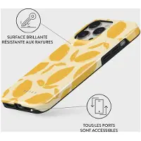 Burga MagSafe Hoes - - iPhone 14 Pro Max - Geel - Lemon Tart Patroon - Schokabsorptie