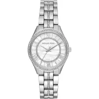 Michael Kors Womens Lauryn Roestvrij Staal Kwartsband, Zilver, 16 Casual Horloge (Model: MK3900)