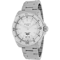 Gucci Duik herenhorloge met witte wijzerplaat YA136302