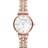 Giorgio Armani Emporio AR11110 Gianni T-Bar Rose-Gold Tone dameshorloge