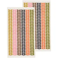 Orla kiely Multi Stem Auburn jacquard handdoeken - set 2 stuks - multicolor - 50x90 cm