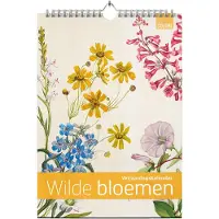 Studio Colori Verjaardagskalender Wilde bloemen - Wandkalender A4 staand - Verjaardagskalender volwassenen
