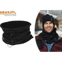 Heat Essentials Thermo Fleece Nekwarmer – Unisex – Zwart - One Size - Sjaal Heren - Sjaal Dames