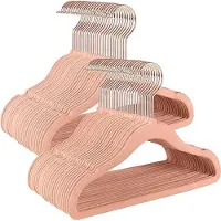 Mazazu - Kledinghangers - Set van 50 - Roze/goud - Kunststof - 30x20.5