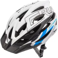 Meteor - Fietshelm - Gruver - maat L 58-61 cm wit/zwart/blauw