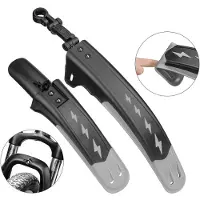 HBS Spatbord Mountainbike Verstelbaar -universeel Spatborden Voor En Achter 24 - 26 - 27 Inch Grijs