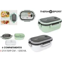 ThermoSport Lunchbox 6 vakken rechthoekig