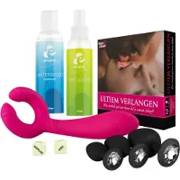 EasyToys Playtime Essentials – Koppelbundel: Vibrator voor Koppels, Erotisch Spel, Buttplug Set, EasyGlide Glijmiddel 150 ml & Toy Cleaner 150 ml