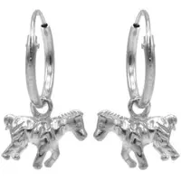 Karma Symbols oorbel M1372 Hoops Zebra Zilver