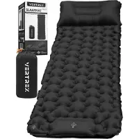 VERTREX Inflate-X1 Slaapmat met Ingebouwde Pomp - Luchtbed - 1 Persoons - Nachtzwart