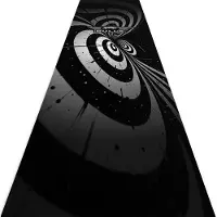 Bull's Illusion Carpet Dartmat – 241x55 cm – Zwart/Wit – Werplijn