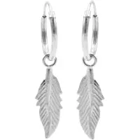 Karma symbols oorbel feather II zilver M2530