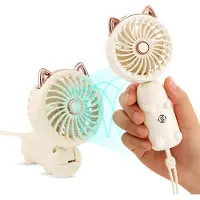 Equivera Handventilator - Mini Ventilator - Hand Ventilator - Hanventilator Oplaadbaar - Draabare Ventilator