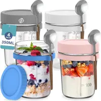 OEM Overnight Oats Potjes - Muesli Beker - Mason Jar - Havermout - Set - Must have voor jouw ontbijt