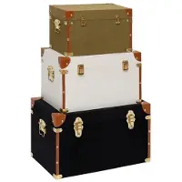Atmosphera Hutkoffer/Reiskist Twisted Lime set van 3 zware kwaliteit - Maat van de grootste kist : L x W x H 53,60 x 33,70 x 29,50cm