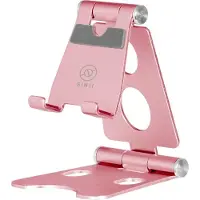Sinji Foldable stand – Telefoon en tablethouder – Opvouwbaar en verstelbaar – Aluminium – Antislip en antikras siliconen - Roze