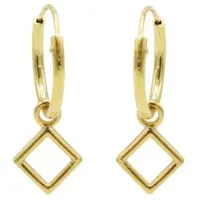 Karma symbols Oorring open square goud M2911