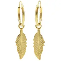 Karma symbols oorbel M2532 feather II goud
