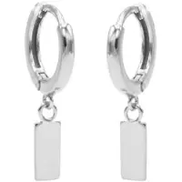 Karma hinged hoops symbool mini rectangle zilver M2548HIN