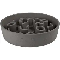 District 70 Bamboo Dog Slow Feeder - Hondenvoerbak - Ø21 cm Grijs