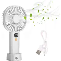 Equivera Handventilator - Mini Ventilator - Hand Ventilator - Hanventilator Oplaadbaar - Draabare Ventilator
