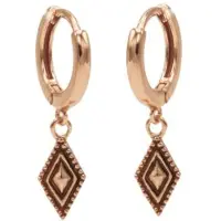 Karma hinged hoops symbool dots line diamond rosé gold M2491HIN