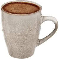 Secret De Gourmet Koffiemokken Pompei - 1x stuks - Keramiek - beige - 370 ml - 9 x 11 cm - old stone look