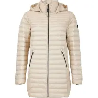 Frandsen Licht Gewatteerde Jas met Capuchon Beige Maat 44