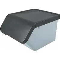 Sunware Sigma Home sorteer bak met deksel - afvalbak - blauw - stapelbaar - 45L - 49 x 39 x 30 cm