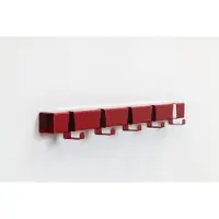 Vij5 - Coatrack By The Meter - metalen design kapstok met 5 haken - 50cm purperrood