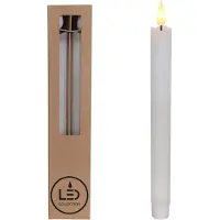 Packlinq LED Pencil kaars Ø2.1 h. 25cm wit (Set 2 st)