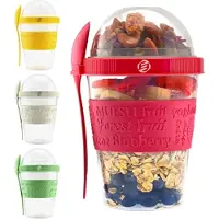 Equivera Overnight Oats Potjes - Muesli Beker - Mason Jar - Havermout - Set - Must have voor jouw ontbijt