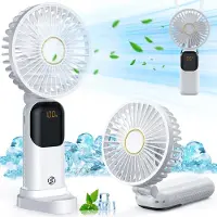 Equivera Handventilator - Mini Ventilator - Hand Ventilator - Hanventilator Oplaadbaar - Draabare Ventilator