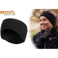 Heat Essentials – Thermo Fleece Hoofdband - Zwart – One Size – Unisex – Oorwarmers