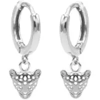 Karma Oorringen Hinged Hoops Leopard Zilver