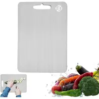 Equivera Titanium Snijplank - Geen Plastic - Geen Geurtjes - Roestvrij - Cutting Board - Anti Bacterieel - Vaatwasserbestendig