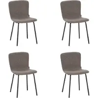 Furnihaus - Luca - Eetkamerstoelen set van 4 - Bruin - Stof - Comfortabele en stevige uitvoering