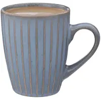 Secret De Gourmet Koffiemokken Rome - 1x stuks - Keramiek - blauw - 380 ml - 9 x 11 cm - old stone look