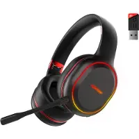 Kofire UG-05 draadloze gaming headset met microfoon – in en uitplugbare micro – compatibel met elk apparaat – zwart-rood - PS4/PS5