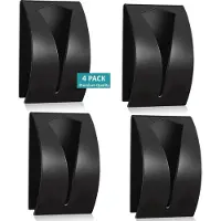 BOTC Handdoekhaakjes Set - RVS - 4 Stuks - Handdoekhaak Zelfklevend - Handdoekhouder - Zwart