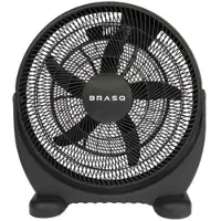 BRASQ Vloerventilator - 50 cm - Zwart - 3 snelheden - Ventilator Staand - Verstelbaar - 90 Watt
