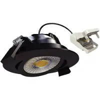 Ks Verlichting inbouwspot - Liv plafondspot - dimbaar - zwart - kantelbaar