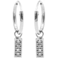Karma -Oorring-Symbool-Zirkonia-Rectangle-Zilver-M2635