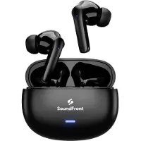 SoundFront Ultimate Draadloze Oordopjes - Bluetooth Oortjes - 26dB Active Noise Cancelling - Oortjes draadloos - Geschikt voor Smartphones & Laptops - Zwart