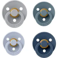 BIBS fopspeen 6-18 maand set 4 stuks Cloud,Petrol,Baby blue en Deep Space maat 2