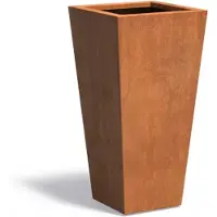 HetTuinstel.nl Cortenstaal plantenbak taps 50x50x100cm - Met bodem
