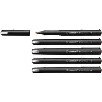 Stabilo Dr!ver - Premium Fineliner - 0.8 mm - Rood - Doos 5 Stuks