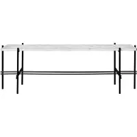 Gubi TS Console 1 consoletafel wit marmer, zwartgelakt onderstel
