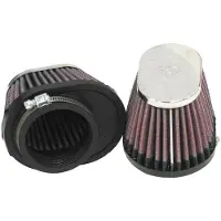 K&N Engineering K&N Universal Chrome Filter 2 1/8in FLG / 4in x 3in Bottom / 2in Top / 2 3/4in Height (2 Per Box)